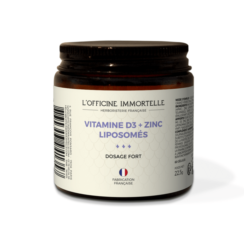 Complexe immunité | Vitamine D3 + Zinc liposomés - Officine Immortelle