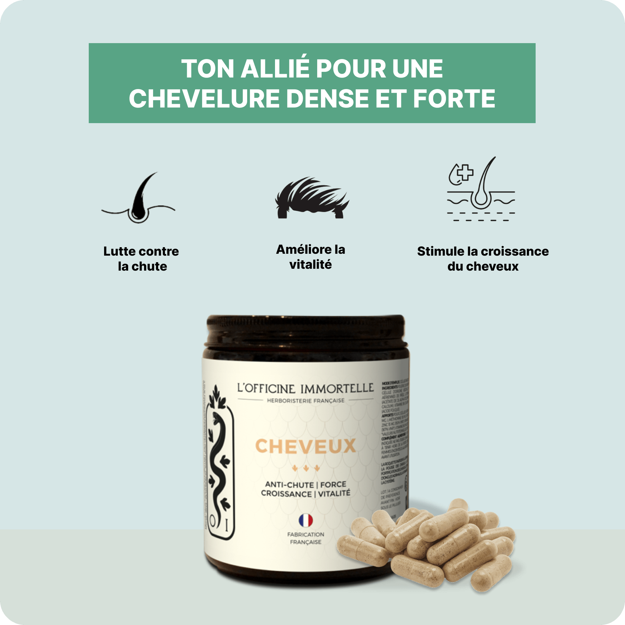 Vitamines Cheveux Sublimes - Officine Immortelle