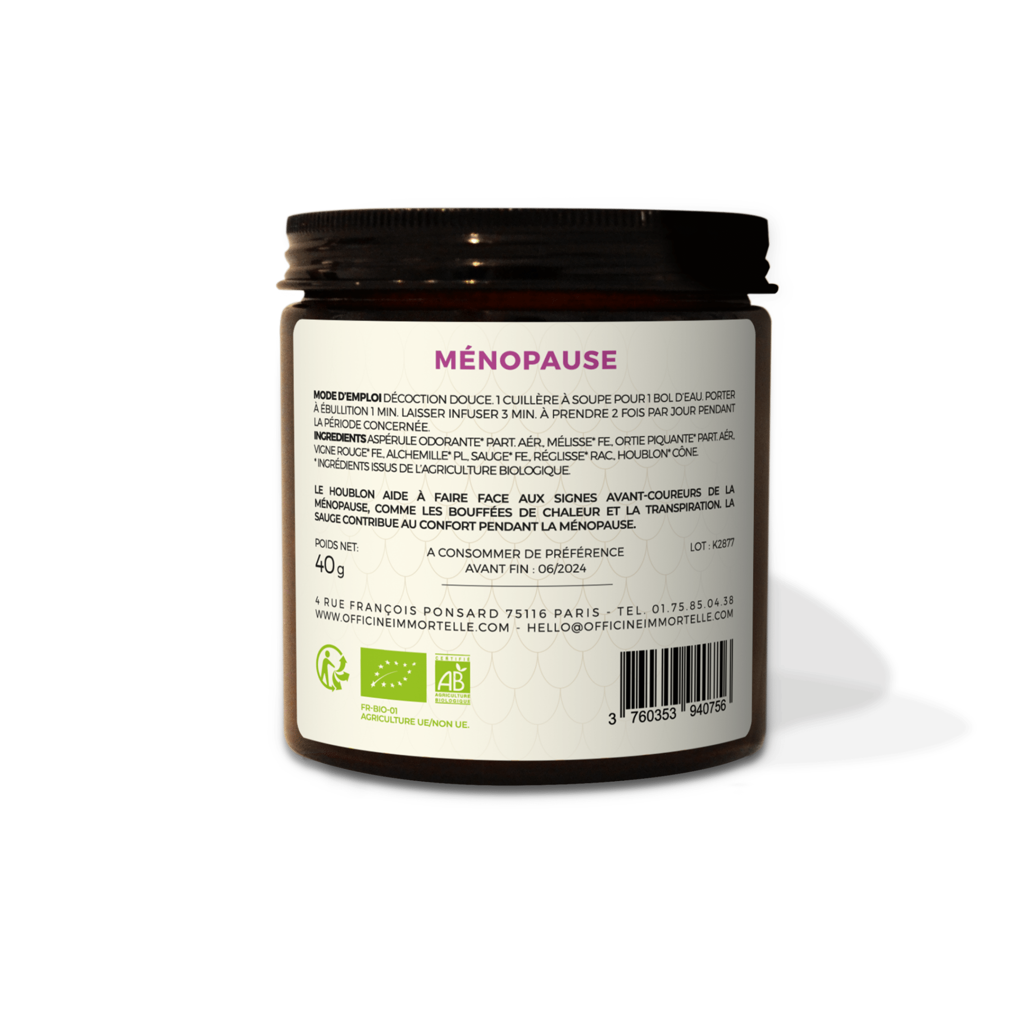 Tisane - Ménopause - Officine Immortelle